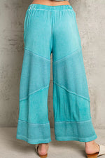 POL Elastic Waistband Wide Leg Pants with Drawstring