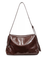 Sleek Faux Leather Hobo Shoulder Bag