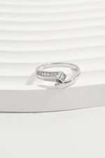 925 Sterling Silver Inlaid Zircon Ring