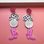 Cowgirl Boots Dangle Earrings