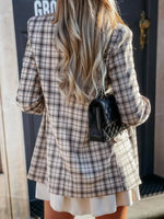 Houndstooth Double-Breasted Blazer