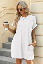 Florira Short Sleeve Mini Dress with Pockets