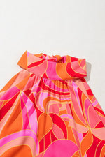 Contrast Grecian Neck Maxi Dress