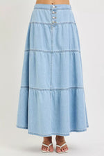 RISEN High Rise Ruffle Long Skirts