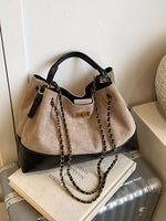 Quilted Leather Chain Strap Crossbody Bag