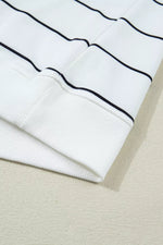 Stripe Color Block Zip V Neck Sleeveless Top