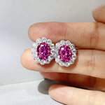 6 Carat 925 Sterling Silver Moissanite Stud Earrings