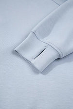 Half Zip Thumbhole Sleeve Hoodie and Pants 2pcs Outfit