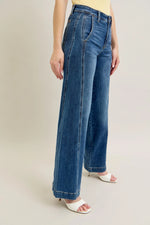 Judy Blue Full Size High Waist Wide Leg Jeans Plus Size - Ladyez