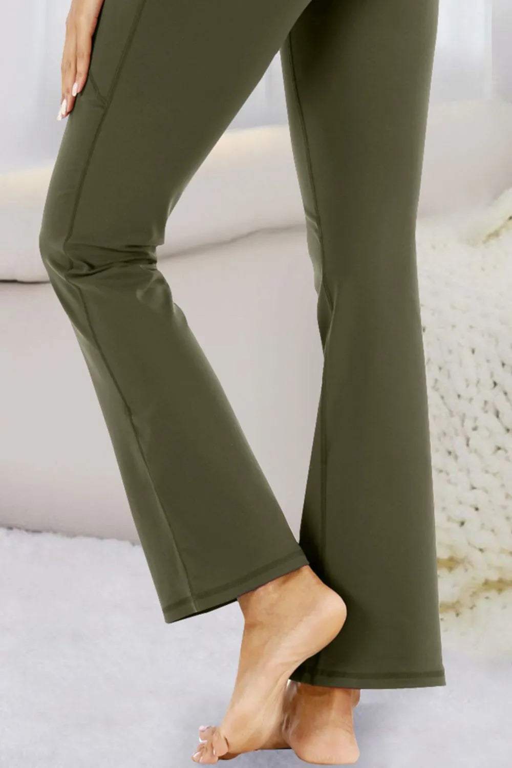 Pocketed High Waist Active Pants - Ladyez