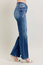 Judy Blue Full Size High Waist 90's Straight Leg Jeans Plus Size - Ladyez