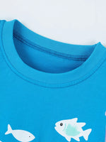 Children's Shark Print Cotton T-Shirt