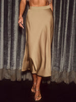 Satin Midi Skirt
