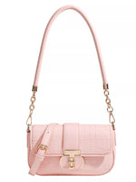 Textured Flap Shoulder Bag