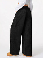 Casual Corduroy Wide Leg Pants