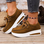 Round Toe Platform Sneakers