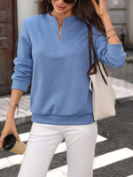 Textured Quarter-Zip Sweatshirt