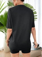 Beautiful Round Neck Top and Shorts Casual Set
