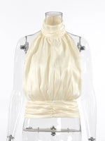 Halter Neck Ruched Cami Top