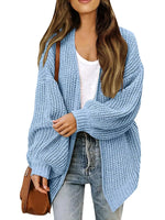 Open-Front Chunky Knit Cardigan