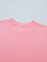 Scalloped Hem 3/4 Sleeve Sweater Top