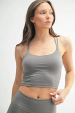 MONO B Venice Cloud Light Crisscross Sports Bra - Ladyez