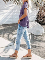 Full Size Casual Button-Front Pocket T-Shirt Plus Size