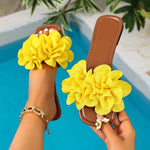 Floral Embellished Flat Sandals
