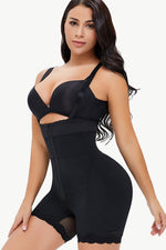 Full Size Spaghetti Strap Lace Trim Shaping Bodysuit - Ladyez
