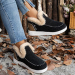 Cozy Fur-Trimmed Slip-Ons