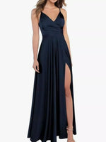 Ruched Slit Maxi Cami Dress