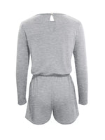 Long Sleeve Drawstring Romper
