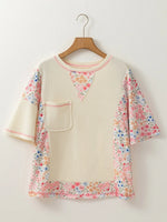 Floral Round Neck Relaxed Fit T-Shirt