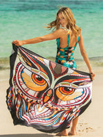 Printed Spaghetti Strap Cover Up - Ladyez