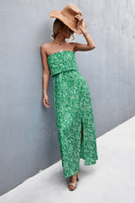 Strapless Split Maxi Dress - Ladyez
