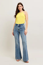 Judy Blue Full Size High-Waist Flare Denim Jeans with Front Seam Detail Plus Size - Ladyez