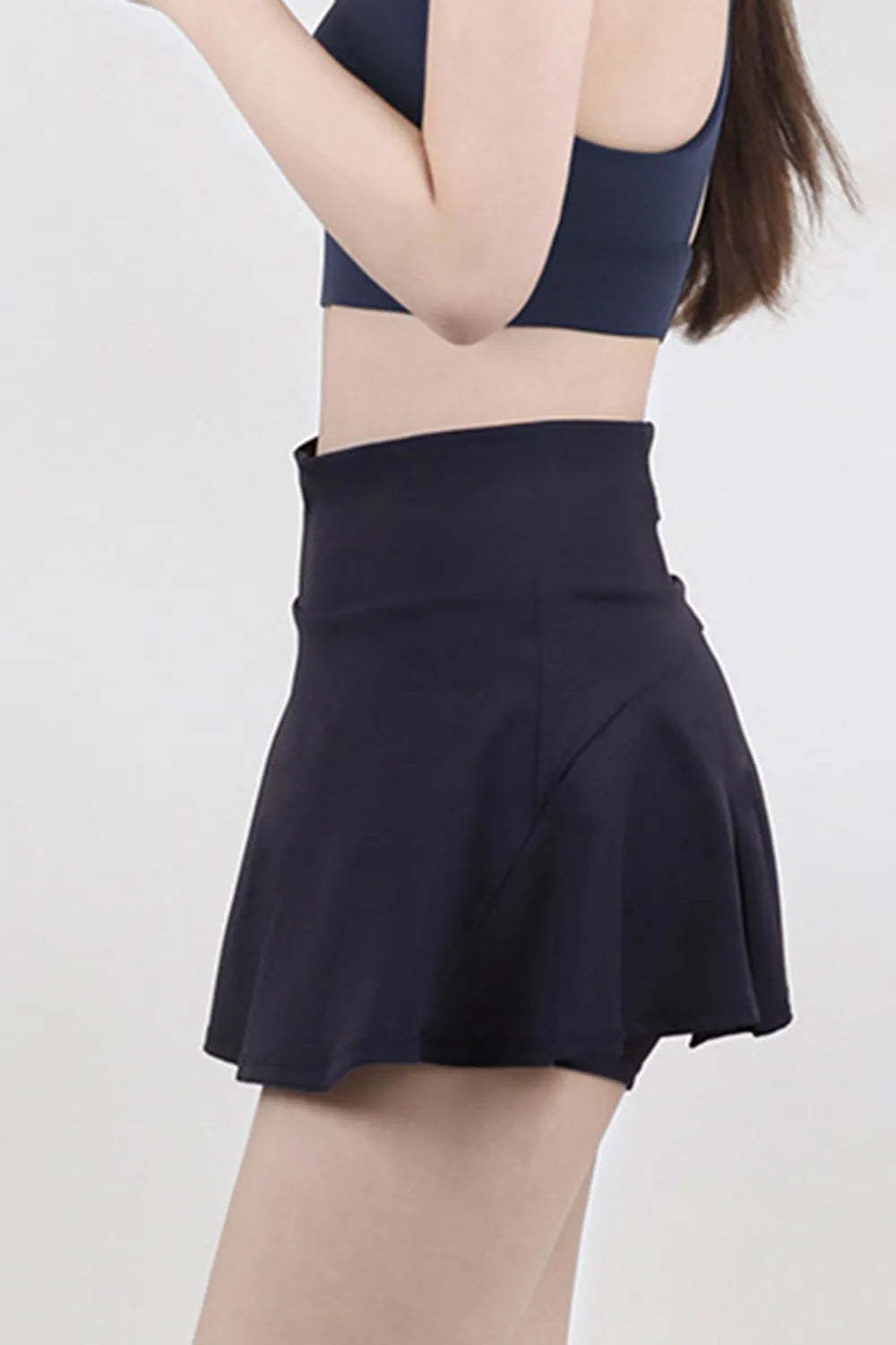 High Waist Pleated Active Skirt - Ladyez