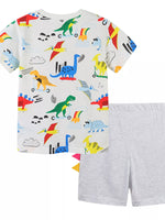 Children's Dinosaur Print Short Sleeve Tee and Shorts Set