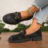 Round Toe Block Heels Loafers