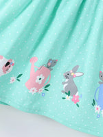 Children's Bunny Print Button Detail Dress