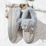 Fuzzy Round Toe Slip-Ons