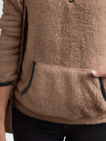 Full Size Cozy Fleece Quarter Zip Long Sleeve Sweatshirt Plus Size