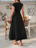 Single Shoulder Dress with Pockets
