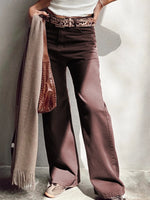 Wide Leg High Waist Denim Jeans - Ladyez