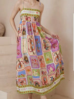 Printed Square Neck Cami Dress