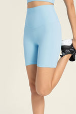 Millennia Seamless High-Rise Wide Waistband Biker Shorts - Ladyez