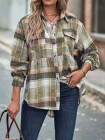 Plaid Button-Down Long Sleeve Shirt