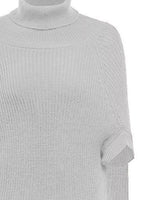 Turtleneck Knitted Cape Sweater