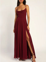 Slit Cowl Neck Maxi Dress