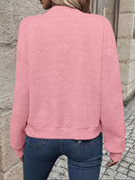 Full Size Zip Up Long Sleeve Textured Jacket Plus Size